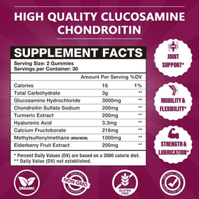 Emballage des gummies CocoaNee Glucosamine Chondroitin