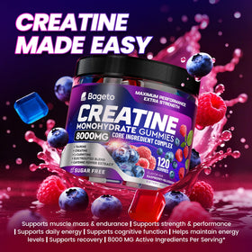 Emballage des gummies créatine Bageto