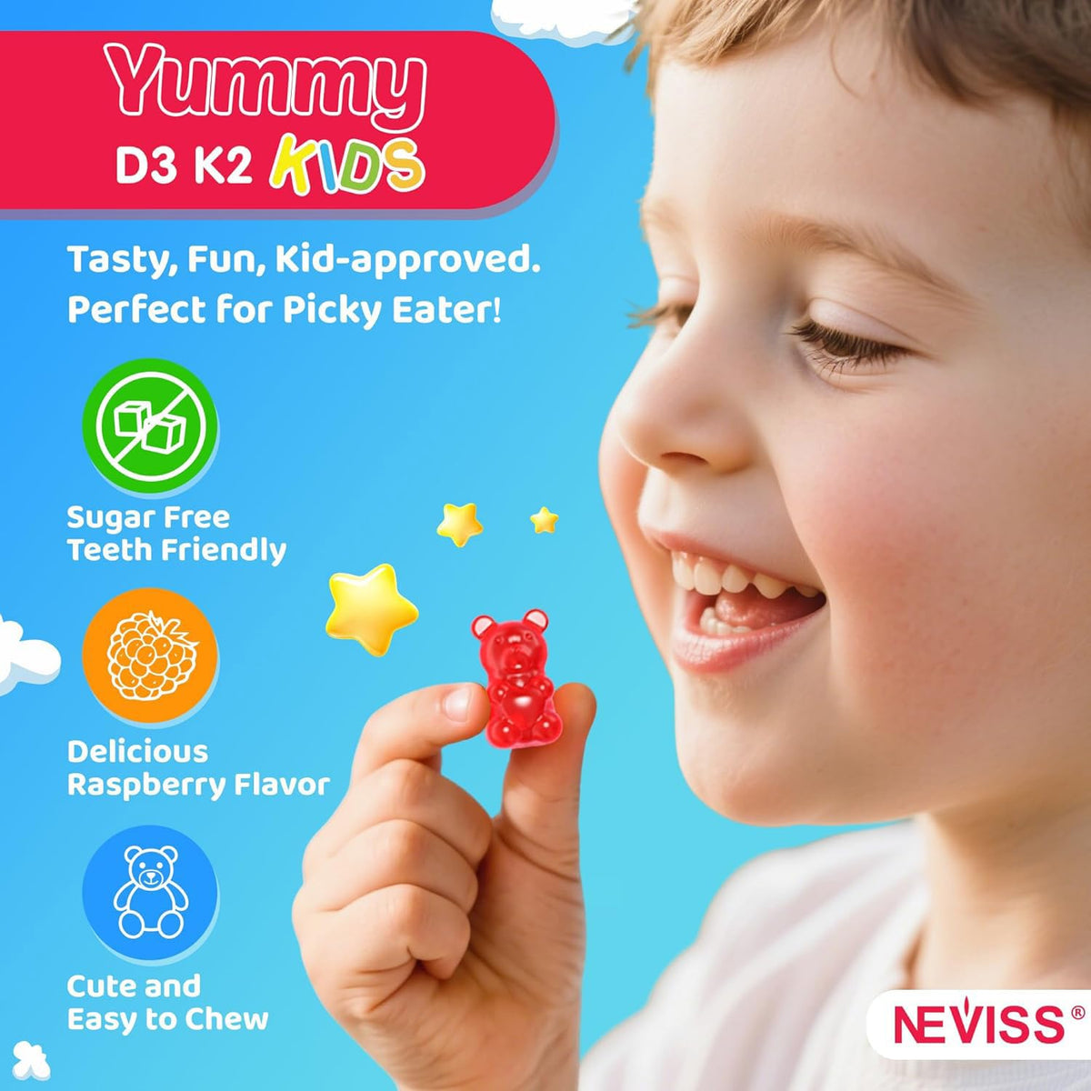 Emballage des gummies D3 K2 NEVISS