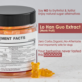 Emballage des Gummies de Berbérine Nextdia avec informations nutritionnelles