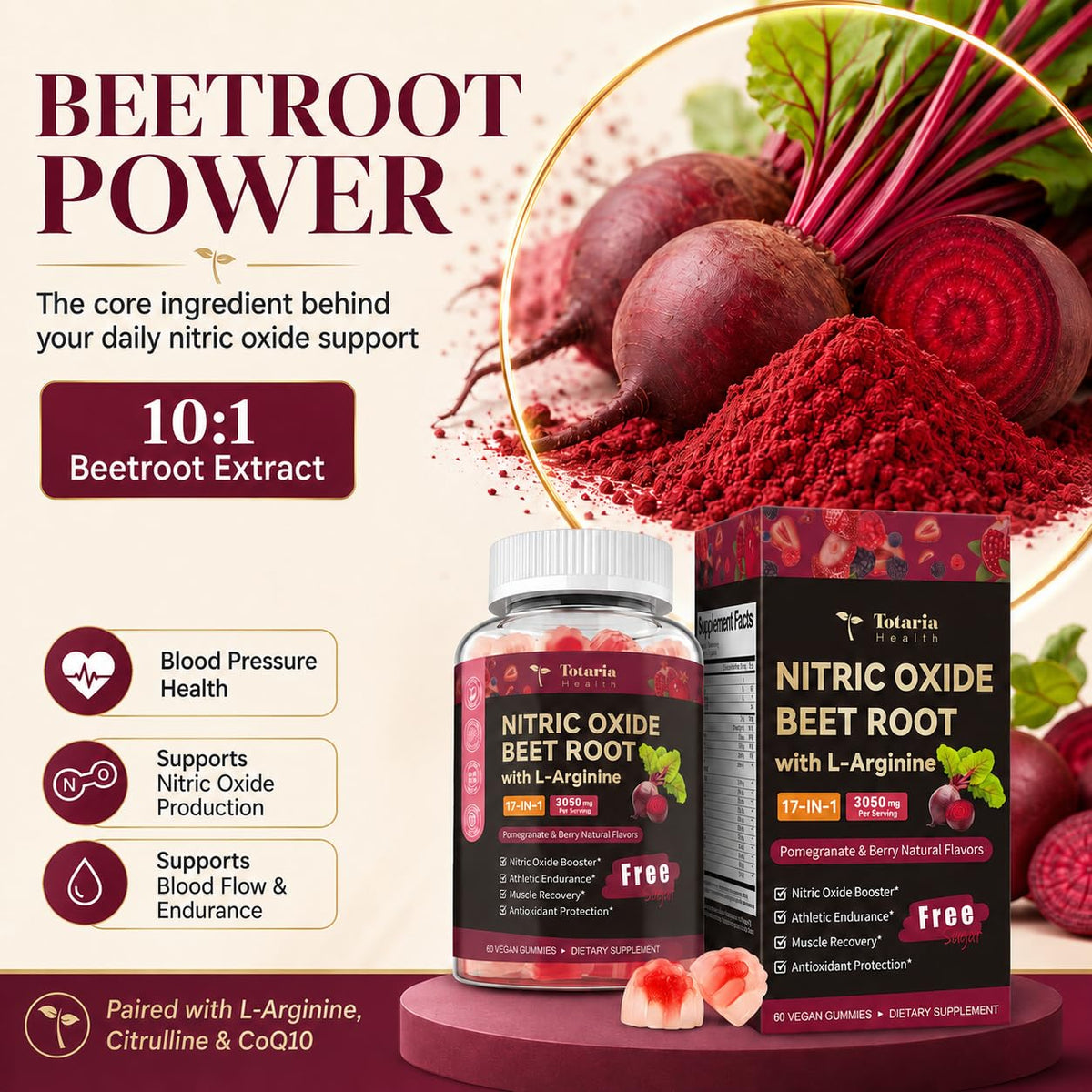 Emballage des gummies de betterave Totaria