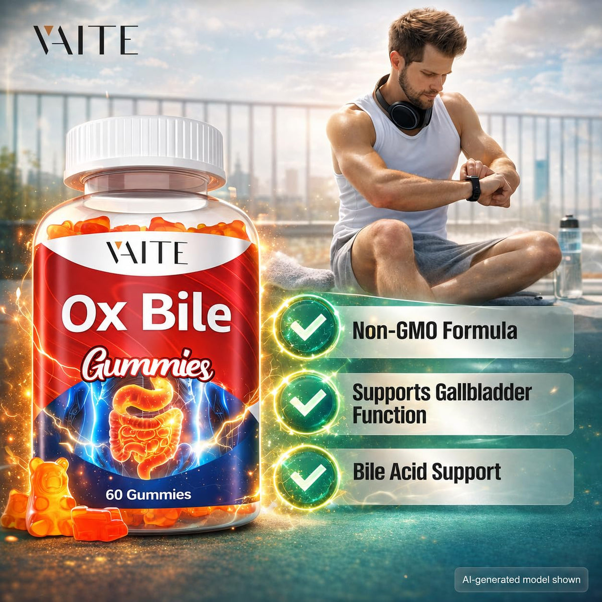 Emballage des gummies de bile de boeuf VAITE