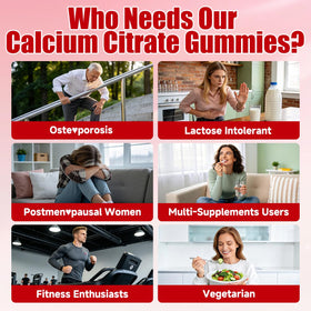 Emballage des gummies de calcium BSSTABBON sur une table