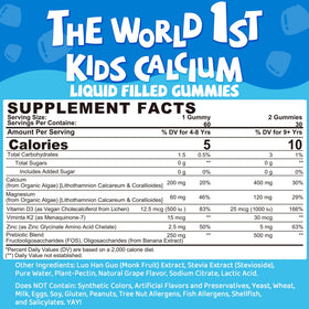 Emballage des gummies de calcium LILICARE, vue de face