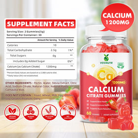 Emballage des gummies de calcium VCCHUYH, 120 unités