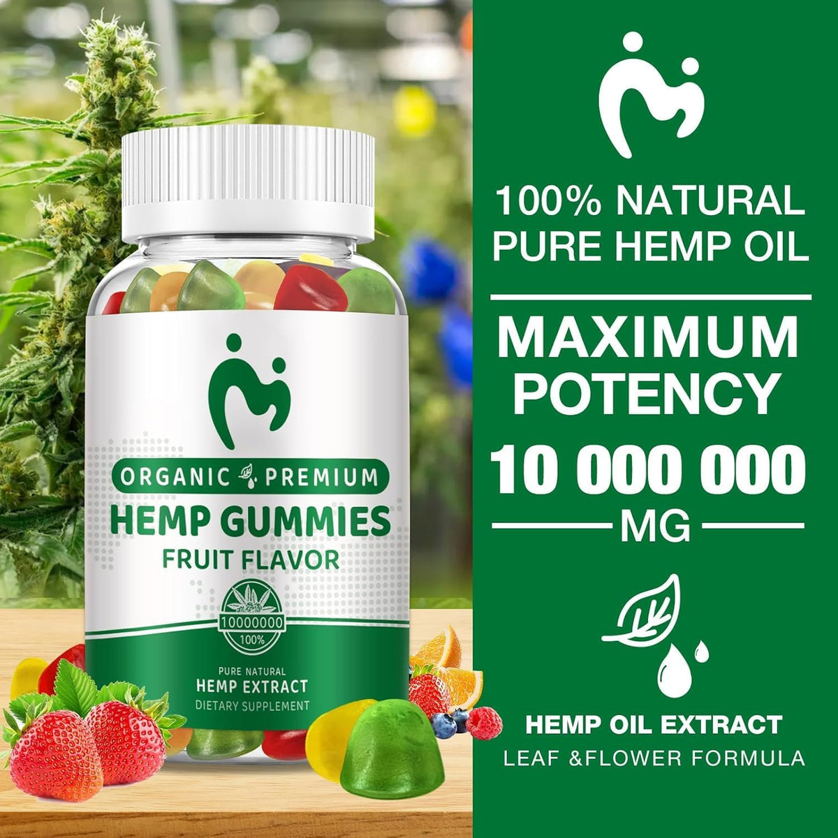 Emballage des Gummies de Chanvre MOSRAY avec indication d'Omega 3-6-9