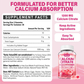 Emballage des gummies de citrate de calcium Maennyliy