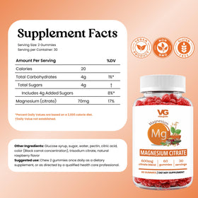 Emballage des gummies de citrate de magnésium VITA GLOBE