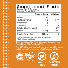 Emballage des Gummies de créatine monohydrate Cybergenics, 60 portions