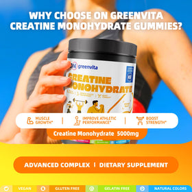 Emballage des gummies de créatine monohydrate ON GREENVITA NUTRITION