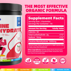 Emballage des gummies de créatine ON GREENVITA NUTRITION