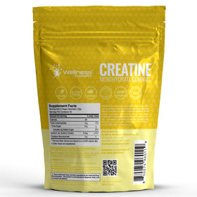 Emballage des Gummies de créatine WELLNESS LABSRX, côté