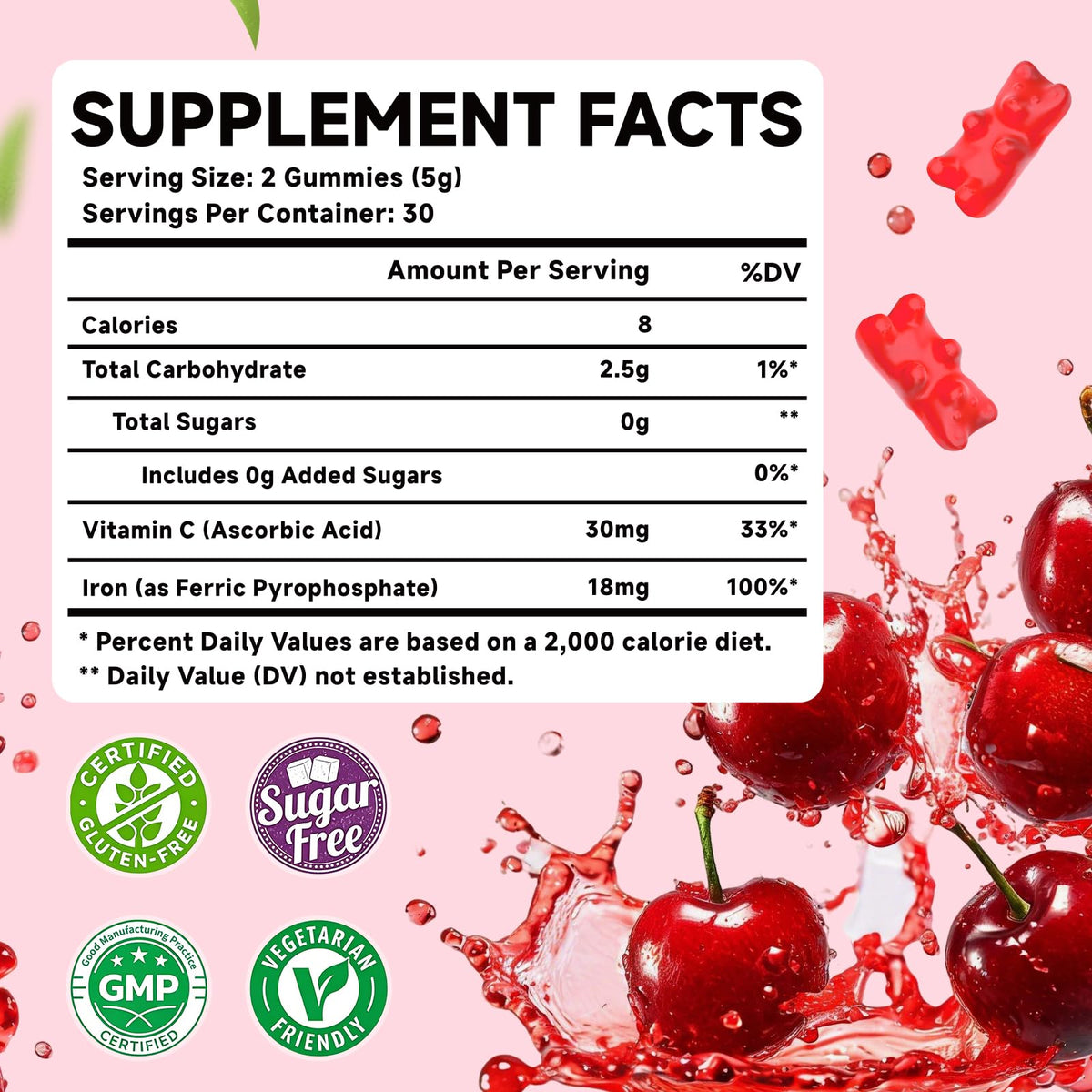 Emballage des Gummies de Fer MOORGUMY, côté