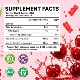 Emballage des Gummies de Fer MOORGUMY, côté