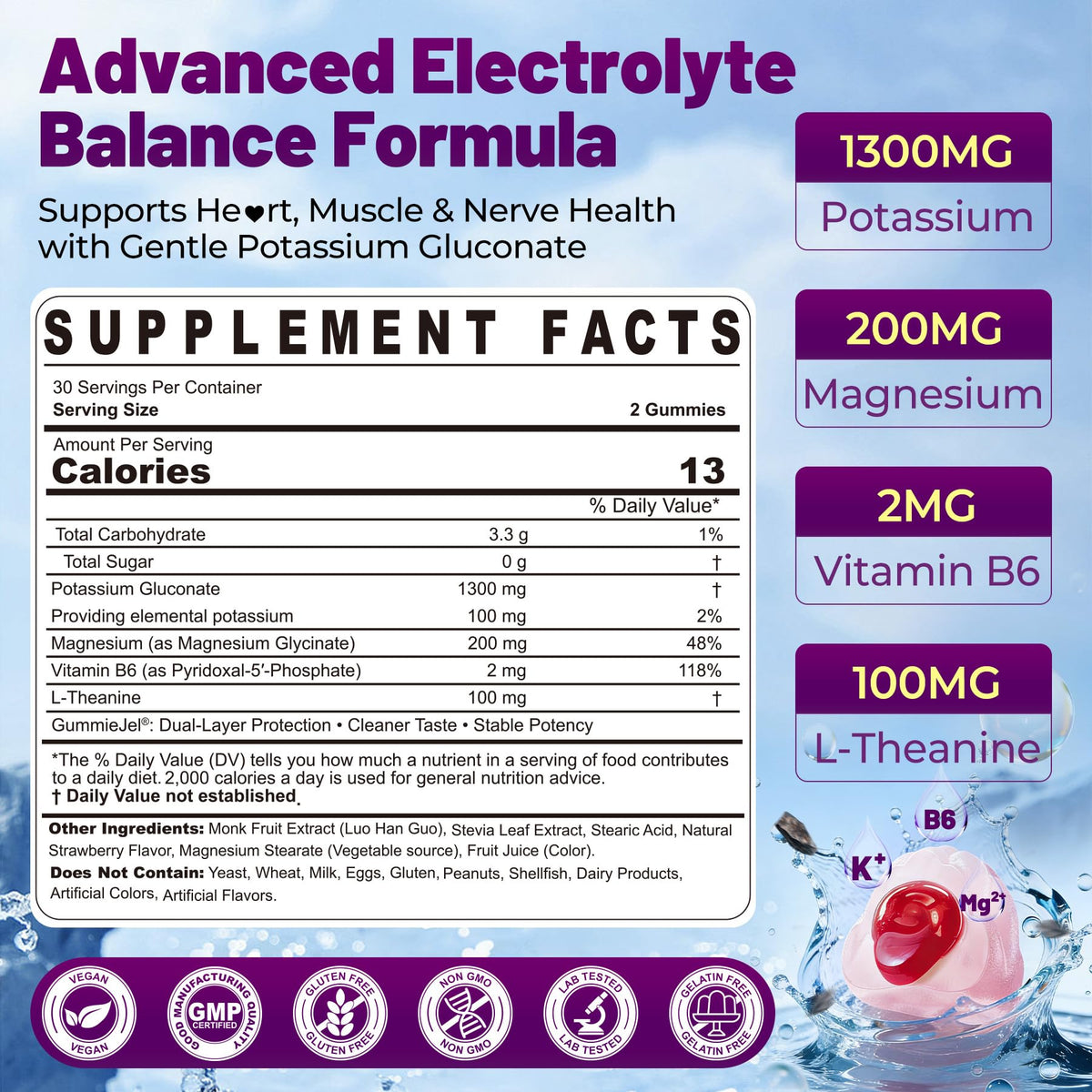 Emballage des gummies de Gluconate de Potassium NEVISS