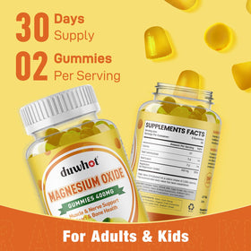 Emballage des Gummies de Magnésium 400mg duwhot vue latérale