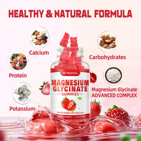 Emballage des gummies de magnésium glycérylé Nutravita, côté