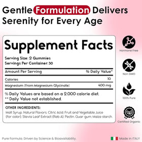 Emballage des Gummies de Magnésium Glycinate 400mg Pharmlitalia