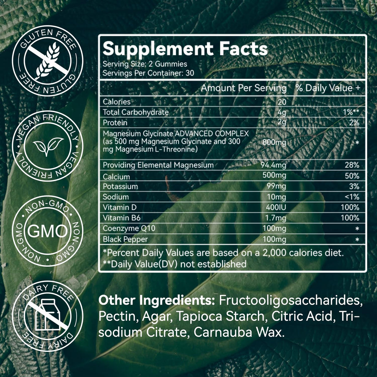 Emballage des gummies de magnésium glycinate SmildeHeal