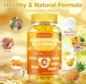 Emballage des gummies de magnésium glycinate sudrolove