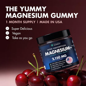 Emballage des gummies de magnésium glycinates 2150 MG