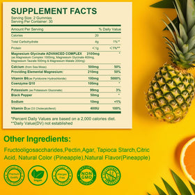 Emballage des gummies de magnésium MENXI, 400mg par portion