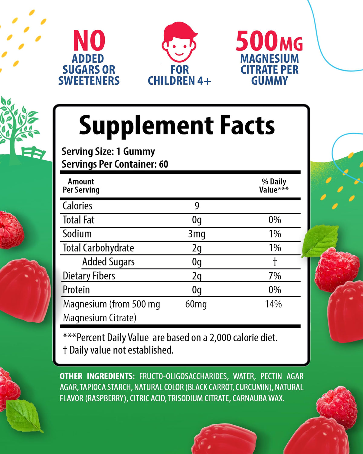 Emballage des gummies de magnésium SUNNY SAM, 60 jours