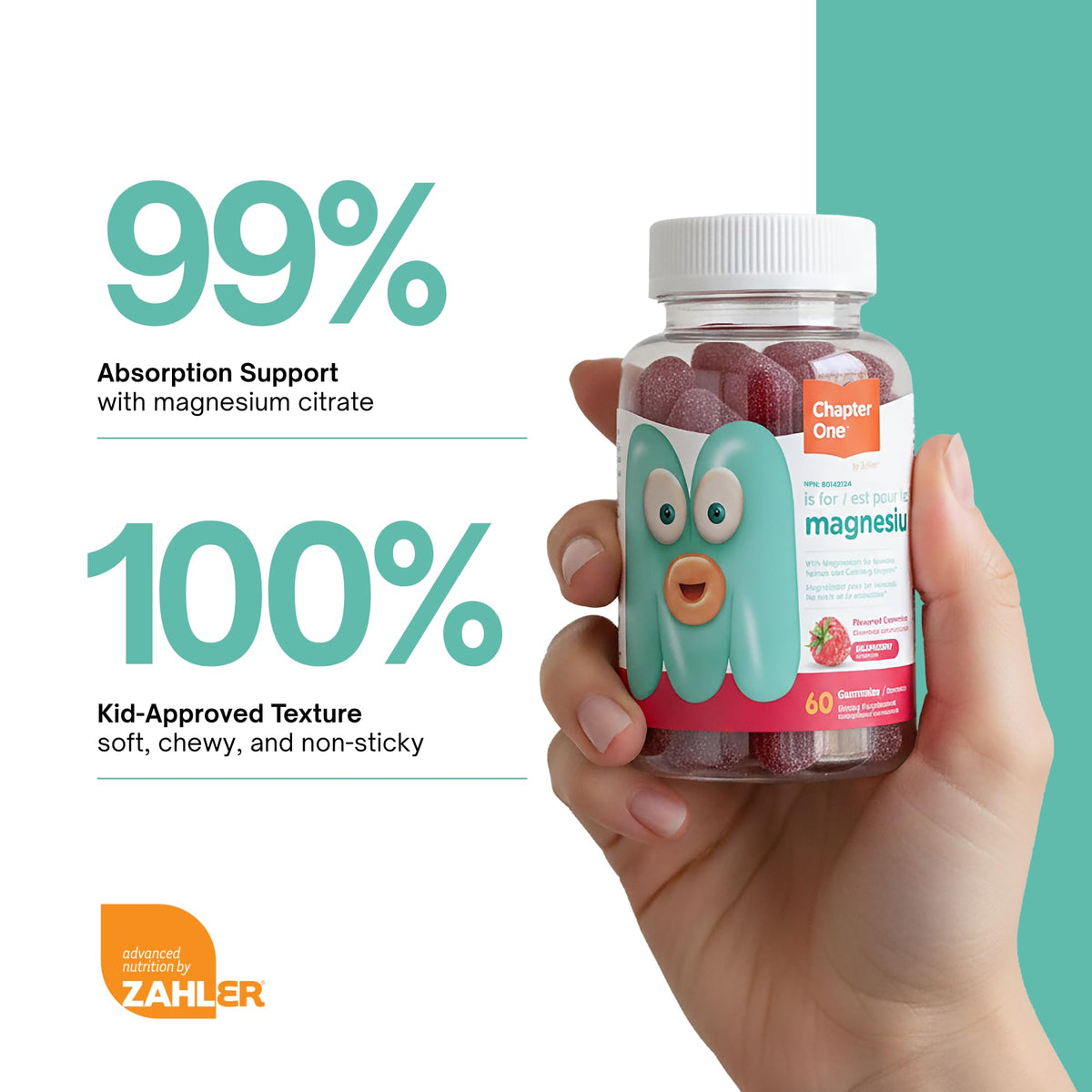 Emballage des Gummies de Magnésium Zahler montrant les ingrédients