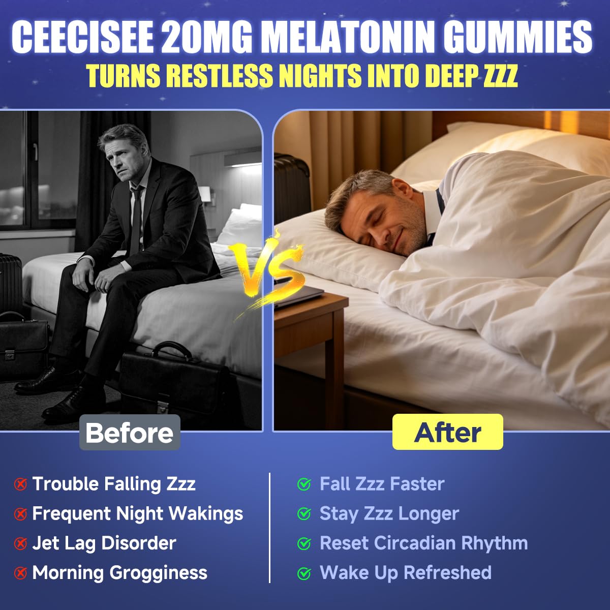 Emballage des Gummies de Mélatonine Ceecisee