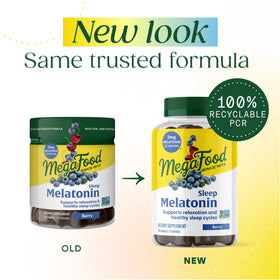 Emballage des gummies de mélatonine MegaFood, vue arrière