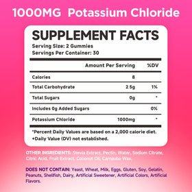 Emballage des gummies de potassium MEENCCD, côté