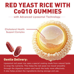 Emballage des gummies de riz rouge de Geeoasis, vue arrière