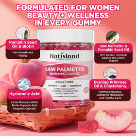 Emballage des Gummies de Saw Palmetto NATISLAND