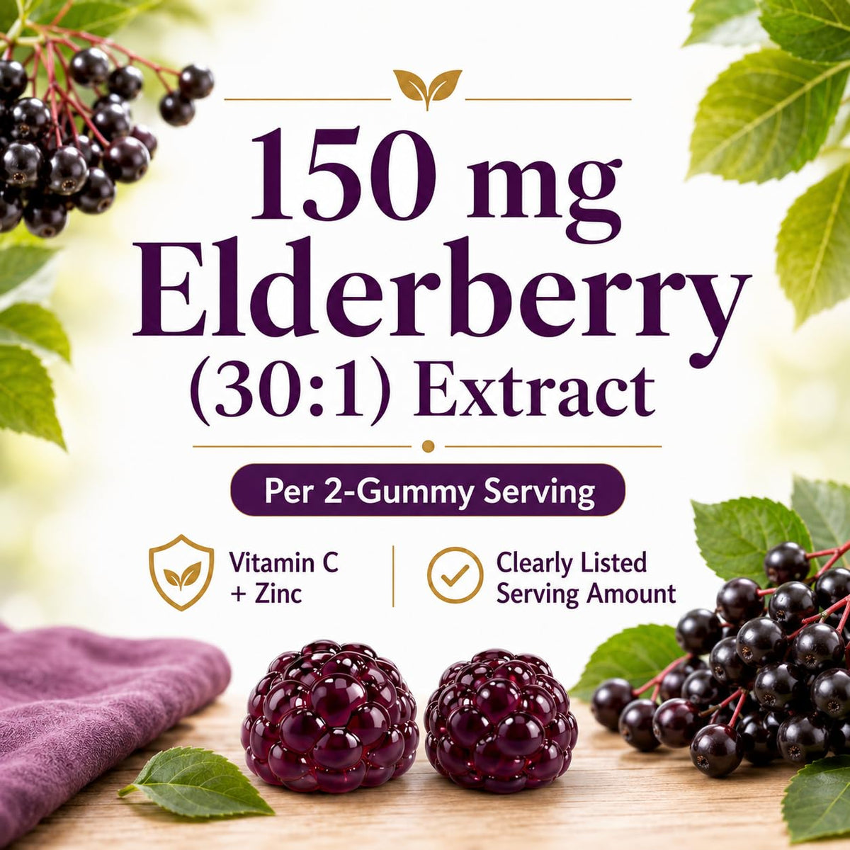 Emballage des gummies de sureau noir Natural BioScience