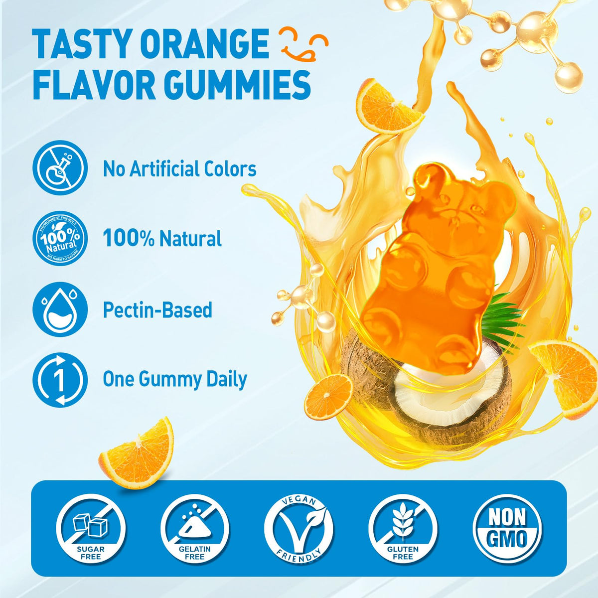 Emballage des gummies de vitamine A duwhot, vue de côté