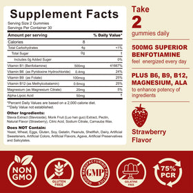 Emballage des gummies de Vitamine B1 Benfotiamine, Safgumjel