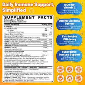 Emballage des gummies de Vitamine C EnvyCure, 60 servings