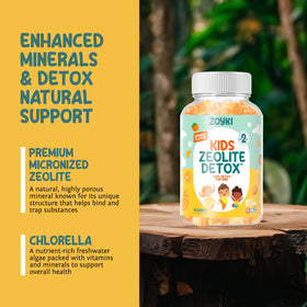 Emballage des Gummies Détox Zoyki pour Enfants, vue arrière