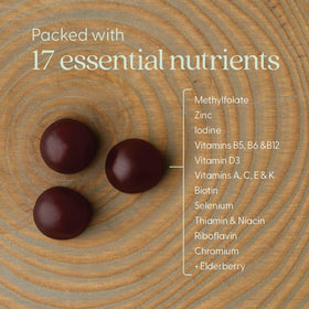 Emballage des Gummies Femme New Chapter avec informations nutritionnelles