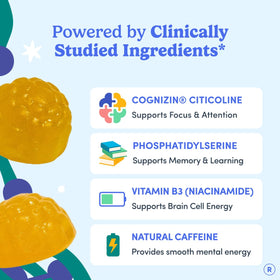 Emballage des gummies FIRST DAY avec information nutritionnelle