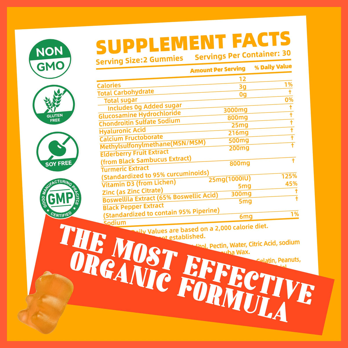 Emballage des gummies Glucosamine Chondroitine Pets Purest