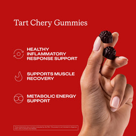 Emballage des gummies HumanN à la cerise acide avec informations nutritionnelles