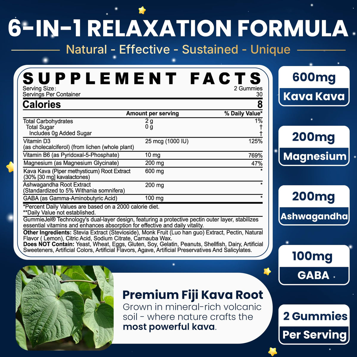 Emballage des gummies Kava Kava NEVISS