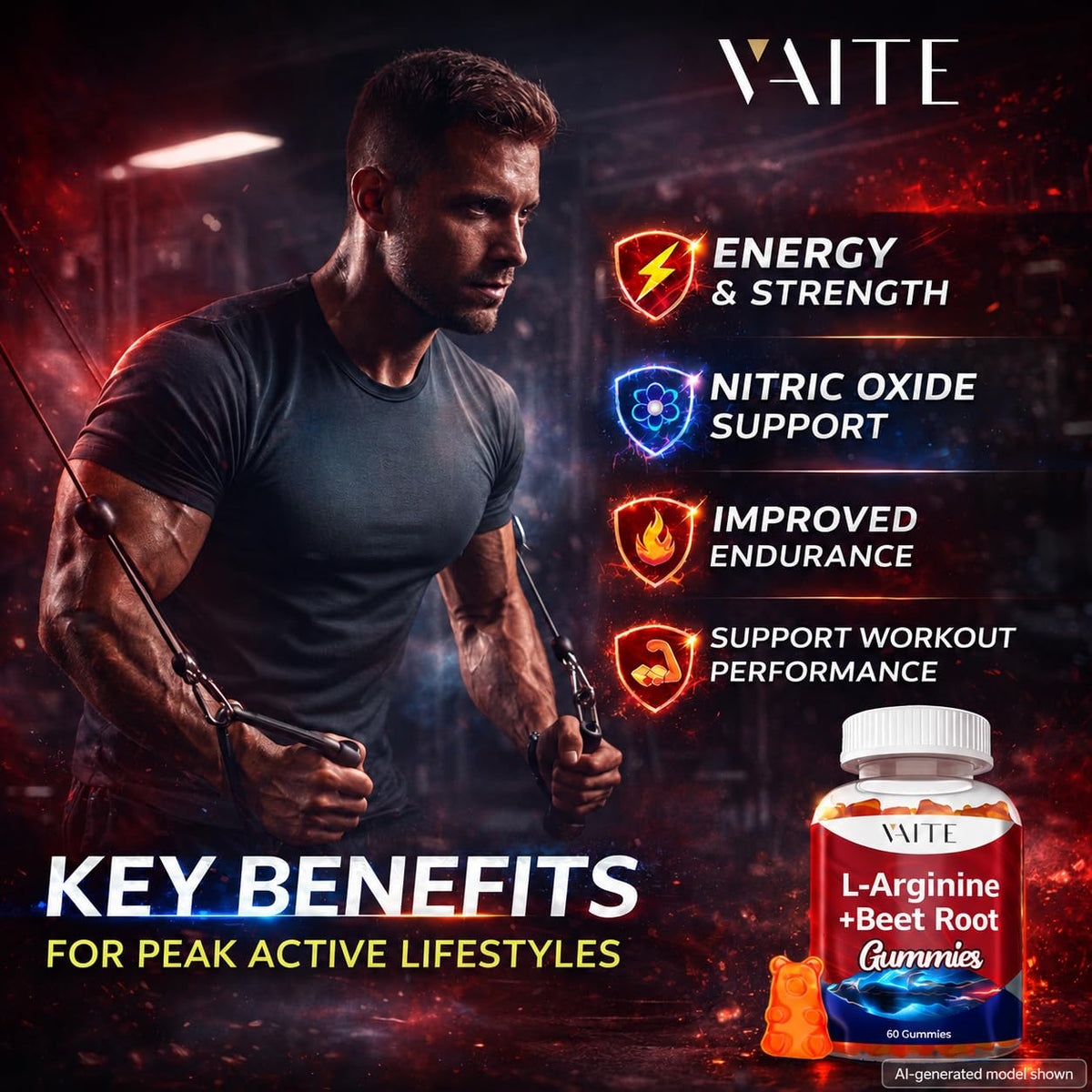 Emballage des gummies L-Arginine VAITE