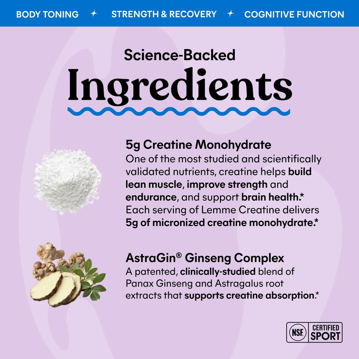 Emballage des gummies Lemme Créatine Monohydrate
