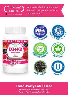 Emballage des gummies Lunakai avec informations nutritionnelles