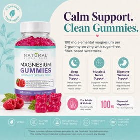 Emballage des Gummies Magnésium Sucres 100 mg, dimensions 15,9 × 7,8 × 7,8 cm