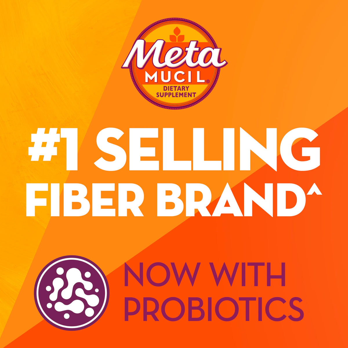 Emballage des gummies Metamucil avec informations nutritionnelles