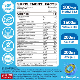 Emballage des gummies multivitamines EnvyCure