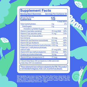 Emballage des gummies multivitamines FIRST DAY, dimensions 12,2 × 7,6 × 7,2 cm